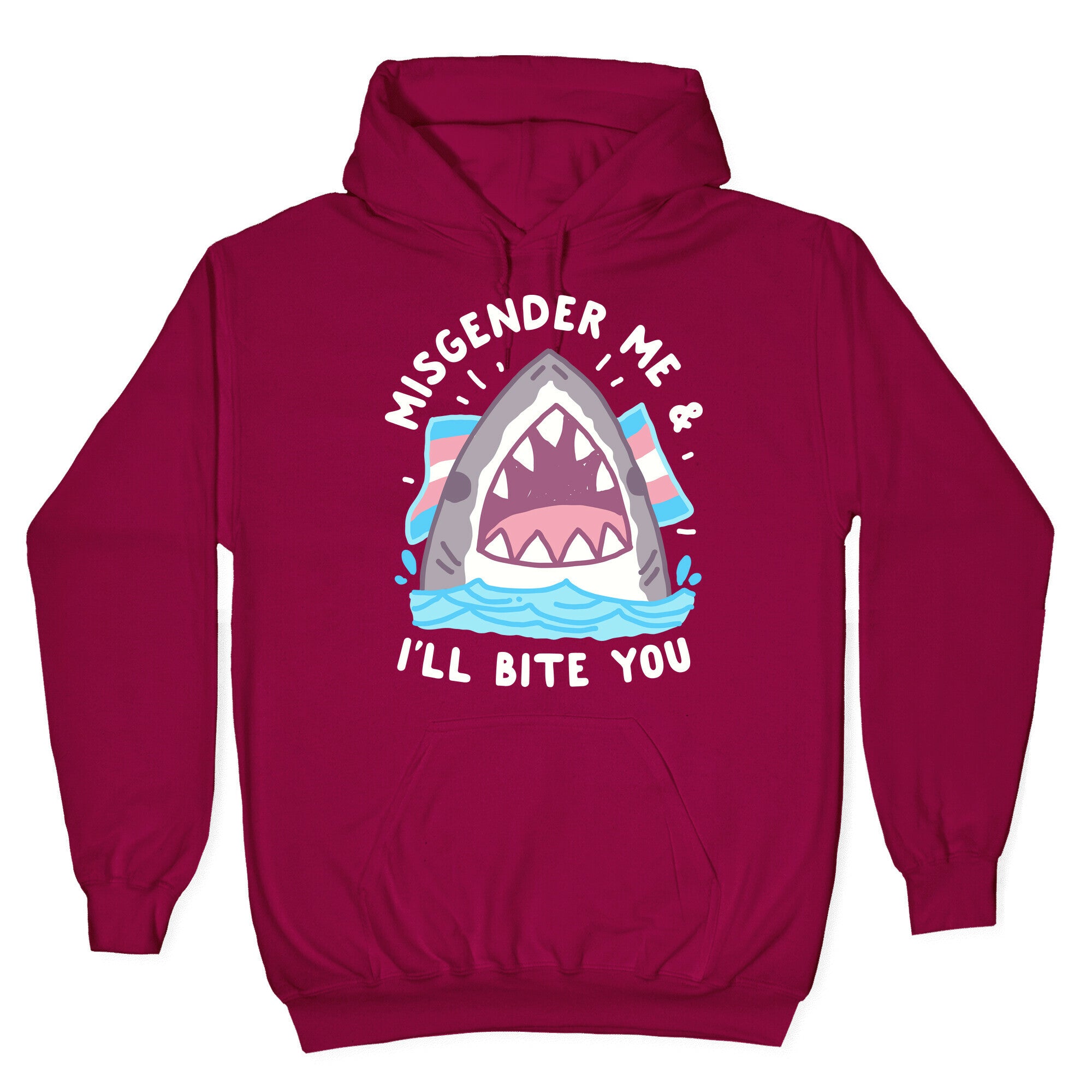Misgender Me & I'll Bite You (Trans Flag) Hoodie